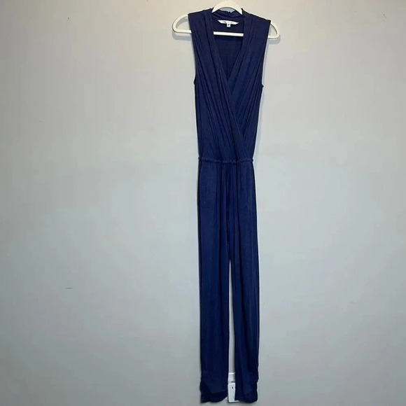 Max Studio Blue sleeveless Jumpsuit - Picture 1 of 9